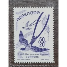 ARGENTINA 1960 GJ 1160A ESTAMPILLA MINT !! VARIEDAD PAPEL SATINADO